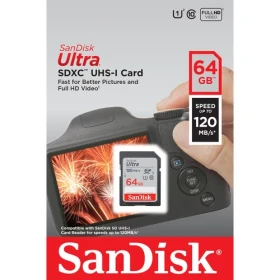 SanDisk 64GB Ultra SDHC UHS-I card for camera
